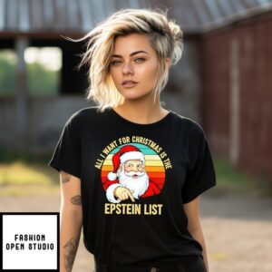 Santa All I Want For Christmas Is The Epstein List T-Shirt