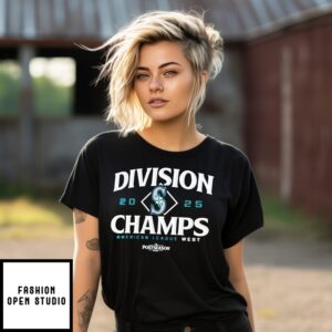 Seattle Mariners Al West Division Champs 2025 Locker Room  T-Shirt