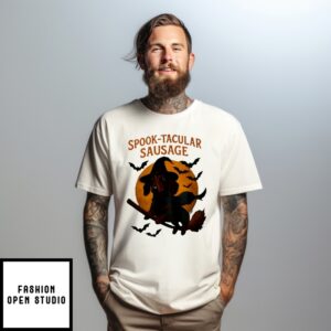 Spook-Tacular Sausage Sausage Dachshund Witch Halloween T-Shirt