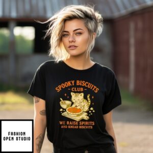 Spooky Biscuits Club Cat Halloween Baking T-Shirt