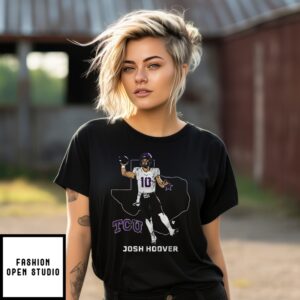 Tcu Football Josh Hoover State Star Map T-Shirt