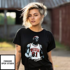 The Worm 91 Dennis Rodman Chicago Bulls Signature T-Shirt