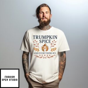 Trumpkin Spice And Everything Ice Liberal Fall Halloween T-Shirt