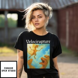 Velocirapture Flying Dinosaur Photo T-Shirt