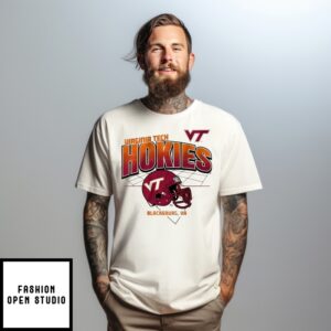 Virginia Tech Hokies Football Helmet Grid T-Shirt