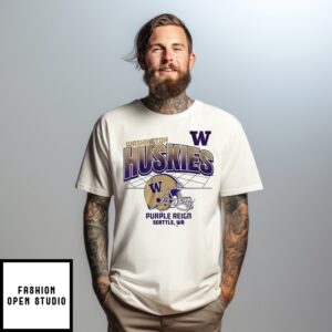 Washington Huskies Football Helmet Grid T-Shirt
