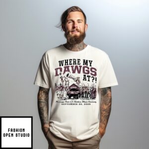 Where My Dawgs At Northern Illinois Vs Mississippi State Game Day 2025 T-Shirt