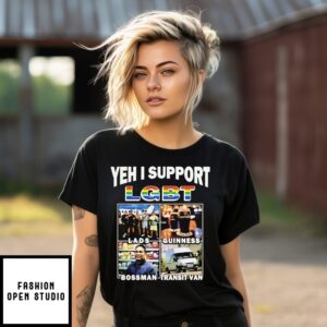 Yeh I Support Lgbt Uk Version  Lads Guinness Bossman Transit Van T-Shirt