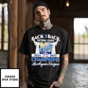 2025 National League Champions Los Angeles Dodgers Back 2 Back T-Shirt