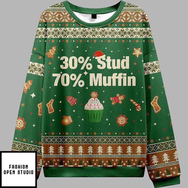 30％ Stud 70％ Muffin Ugly Christmas Sweater