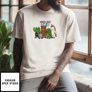 Abolish Ice Frog Unicorn Raccoon Bear Dinosaur Protest T-Shirt