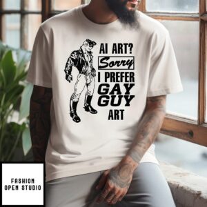 Ai Art Sorry I Prefer Gay Guy Art T-Shirt