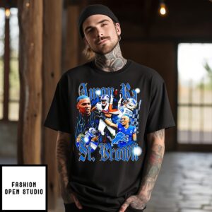 Amon-Ra St. Brown Detroit Lions Notorious Player Collage T-Shirt