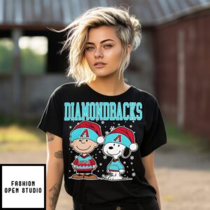 Arizona Diamondbacks Snoopy Charlie Brown Christmas Baseball T-Shirt