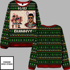 Bad Bunny Super Bowl Ugly Christmas Sweater