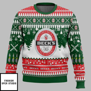 Beck’s German Beer Ugly Christmas Sweater