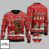 Bigfoot Sasquatch Dachshund Ugly Christmas Sweater