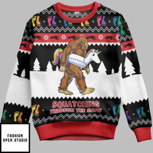 Bigfoot Sasquatch Ugly Christmas Sweater