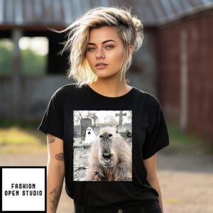 Capybara Ghost Funny Halloween T-Shirt
