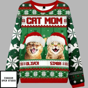 Cat Mom Ugly Christmas Sweater