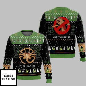 Chestbursters Alien Facehugger Ugly Christmas Sweater
