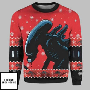 Christmas Alien Xenomorph Ugly Christmas Sweater