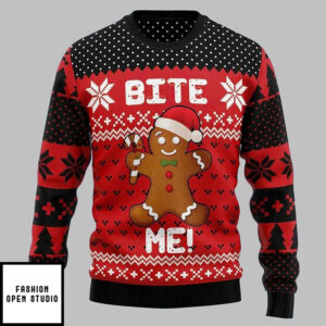 Christmas Bite Me Ugly Christmas Sweater