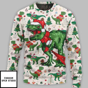 Christmas Dinosaur Ugly Christmas Sweater