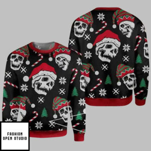 Christmas Skull Santa Ugly Christmas Sweater