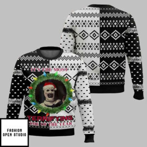 Christmas Terrifier Santa Hat Ugly Christmas Sweater