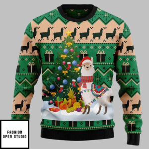 Christmas Tree Llama Ugly Christmas Sweater
