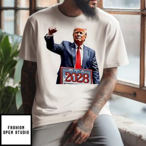Cool Trump 2028 Caricature T-Shirt