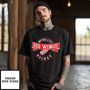 Detroit Red Wings Motor City Hockey Open Net T-Shirt