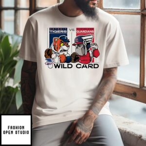 Detroit Tigers Vs Cleveland Guardians 2025 Mlb Wild Card Matchup Mascot T-Shirt