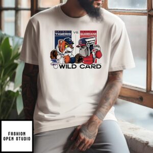 Detroit Tigers Vs Cleveland Guardinas 2025 Al Wild Card Mascot T-Shirt