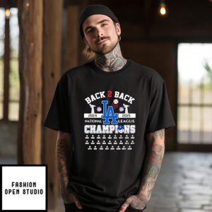 Dodgers B2b 2024-2025 National League Champions T-Shirt