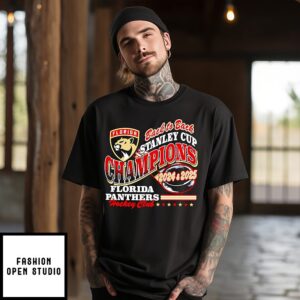 Florida Panthers Back-To-Back Stanley Cup Champions ’24 ’25 Vintage T-Shirt