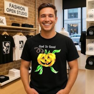God Is Good Pumpkin Head Halloween T-Shirt