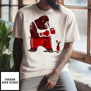 Gorilla Boxing Kangaroo Cartoon T-Shirt