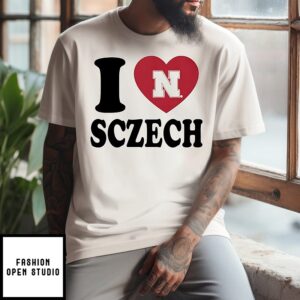 I Love Allie Sczech Nebraska Volleyball Heart T-Shirt