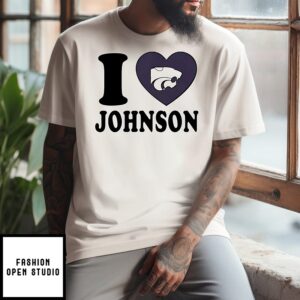 I Love Avery Johnson Kansas State Wildcats Heart T-Shirt