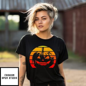 Jack-O’-Lantern Pumpkin Halloween Vintage T-Shirt