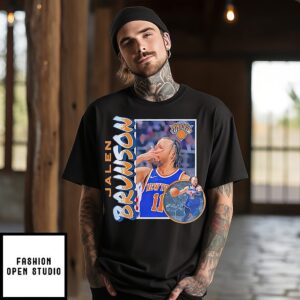 Jalen Brunson New York Knicks Player Graphic T-Shirt