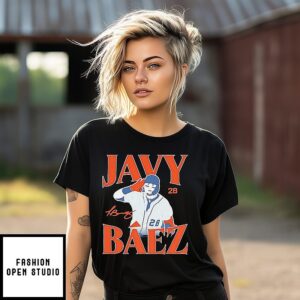 Javy Báez Detroit Tigers Signature Art T-Shirt
