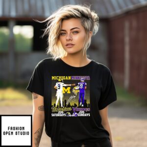 J.j. Mccarthy Michigan Wolverines On Saturdays Vs Minnesota Vikings On Sundays T-Shirt