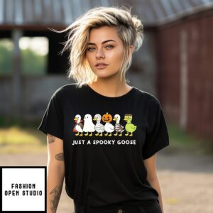 Just A Spooky Goose Horror Halloween T-Shirt