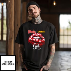 Kansas City Chiefs Nebraska Girl Logo Lips T-Shirt