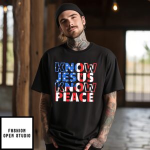 Know Jesus Know Peace American Flag T-Shirt
