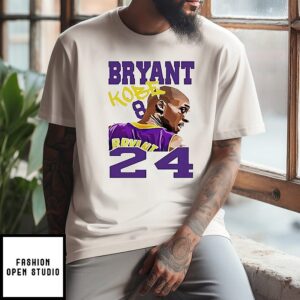 Kobe Bryant Los Angeles Lakers Number 24 And 8 Art T-Shirt