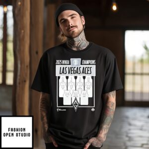 Las Vegas Aces 2025 Wnba Finals Champions Jersey Roster T-Shirt
